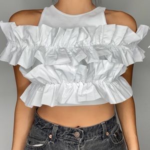 Zara Ruffle Crop Top